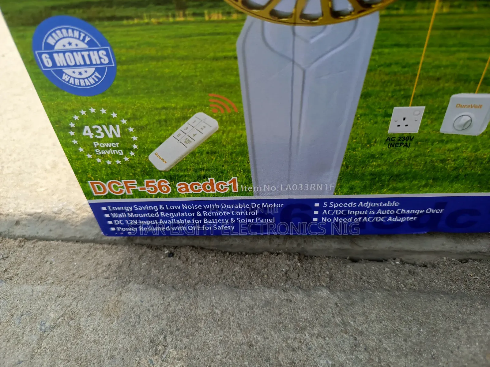 Solar Ceiling Fan 56 Inches