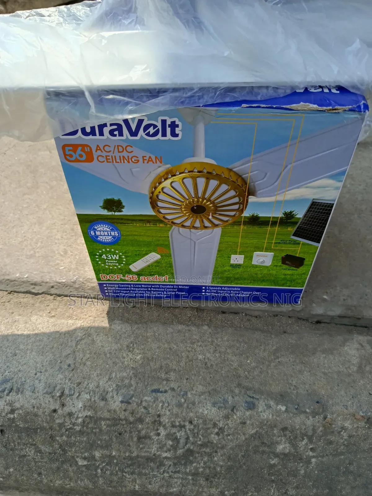 Solar Ceiling Fan 56 Inches