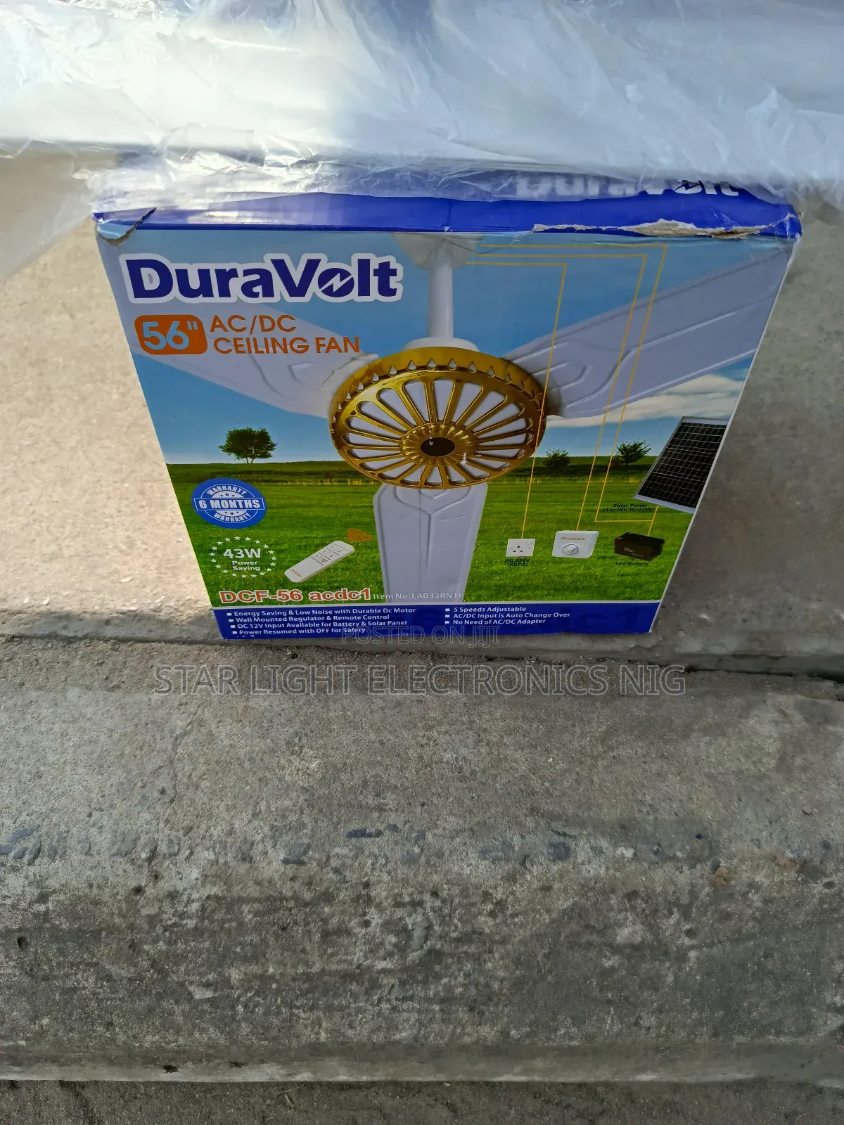 Solar Ceiling Fan 56 Inches