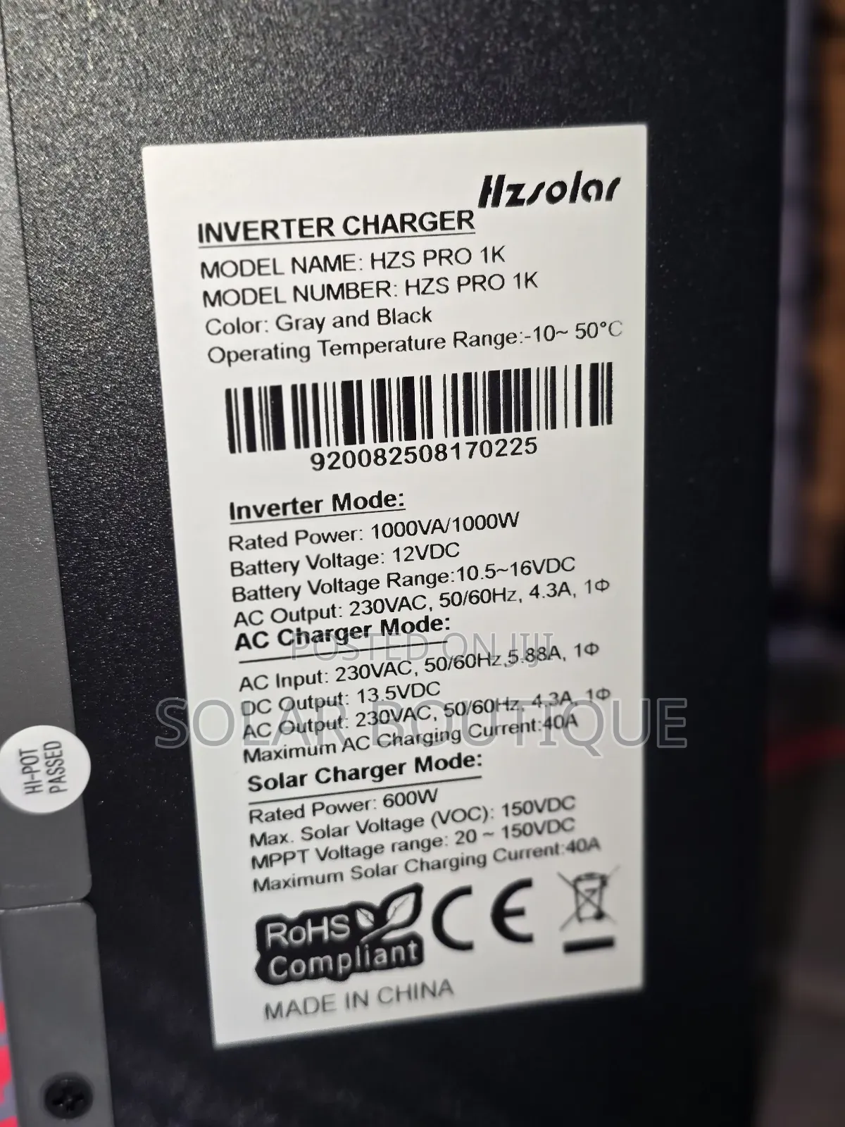 1kva 12v Hybrid Inverter