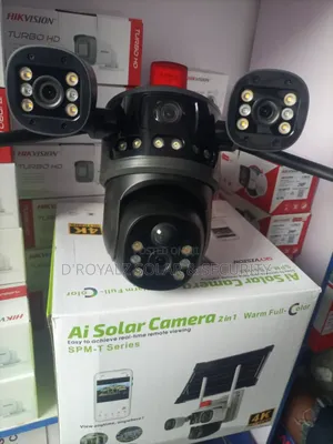 Solar Powered 4g/Wifi Smart Security Camera – Triple Lens, Ptz,