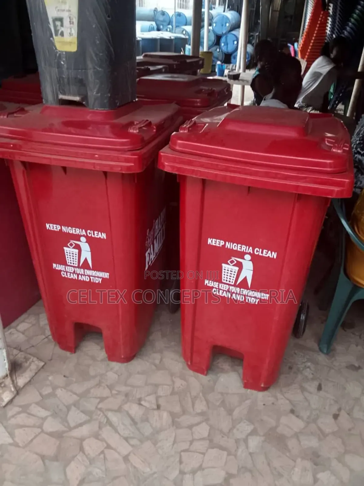 Red Colour Waste Bin 240l