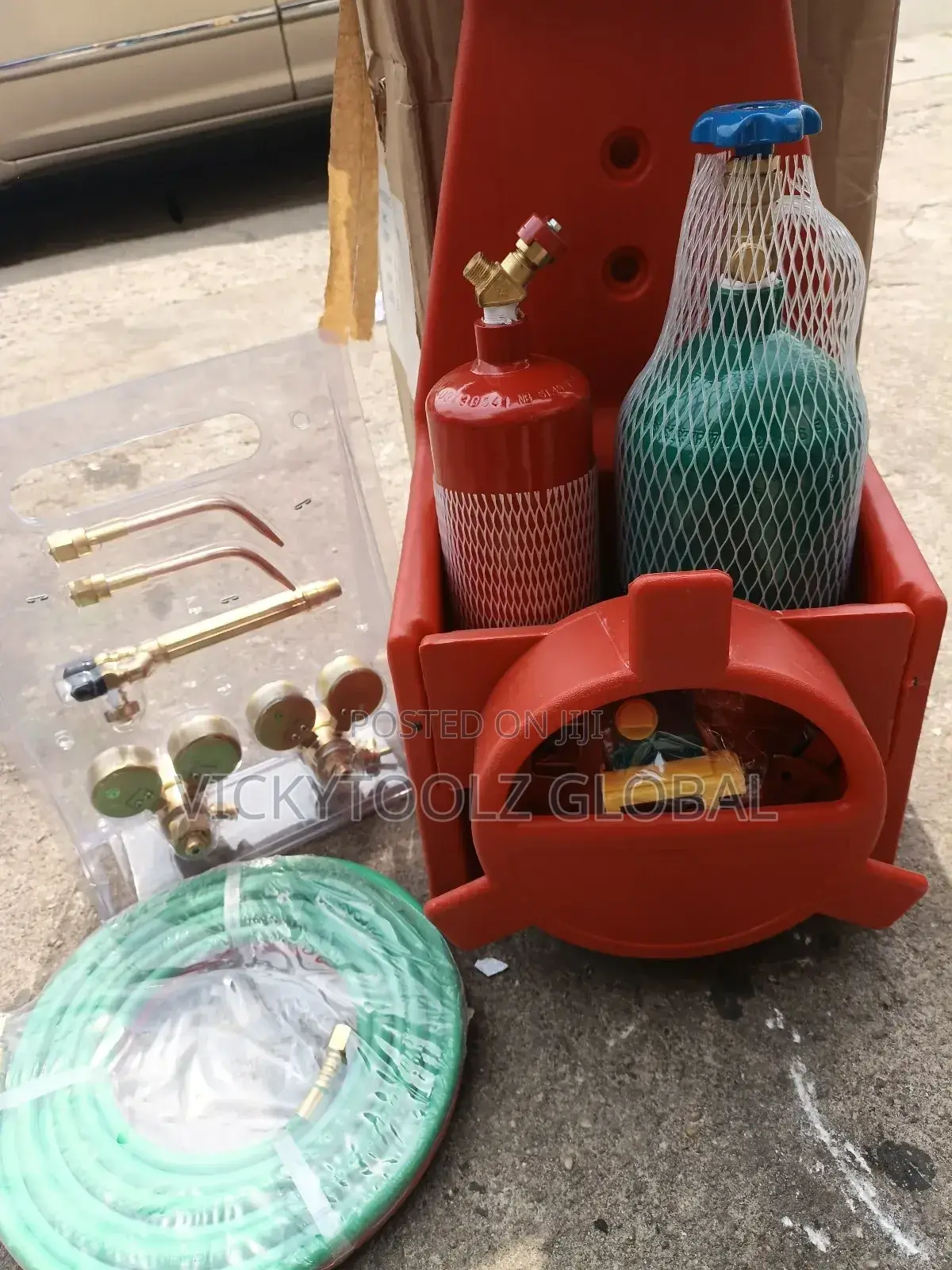 Portable Oxygen-Acetylene Welding and Cutting Torch Kit.