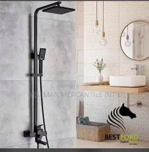 Square Black Shower