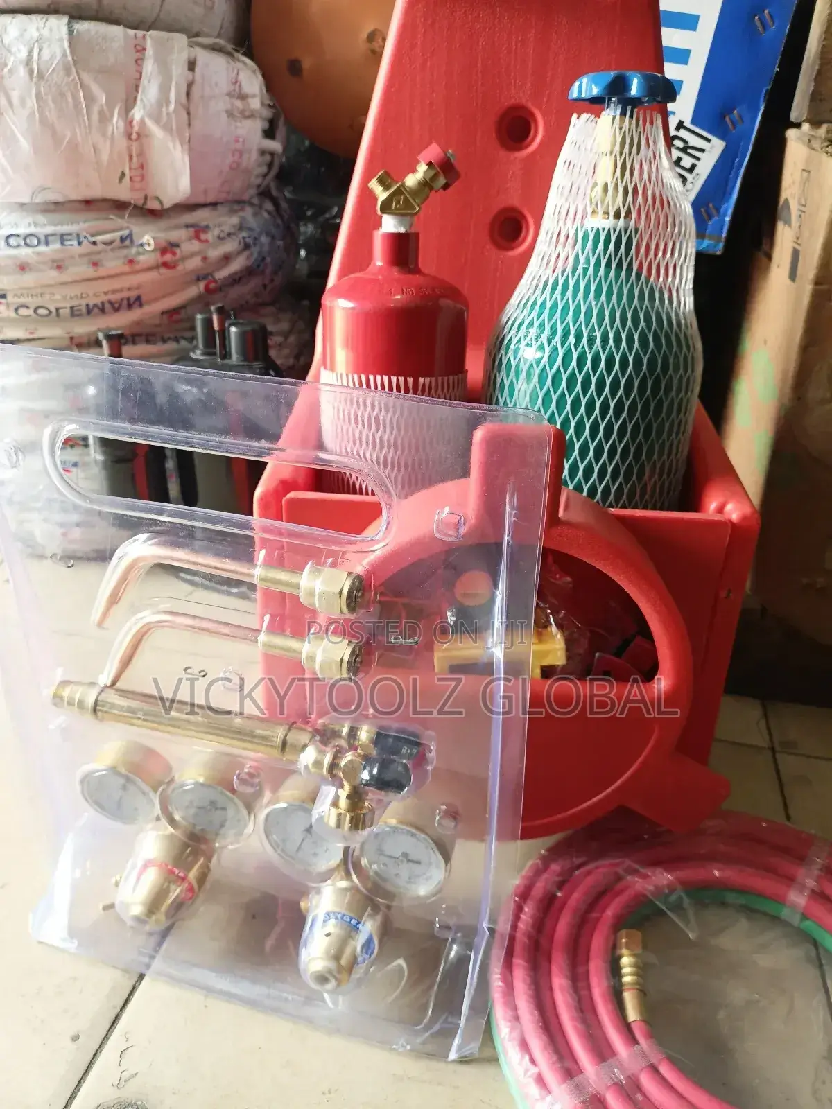 Portable Oxygen-Acetylene Welding and Cutting Torch Kit.