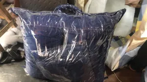6 by 6 Quality Navy Blue 100% Cotton Double Fibre Duvet Set