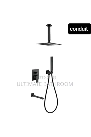 5ways Conduit Shower Mixer With Ceiling Mounted Shower Pole