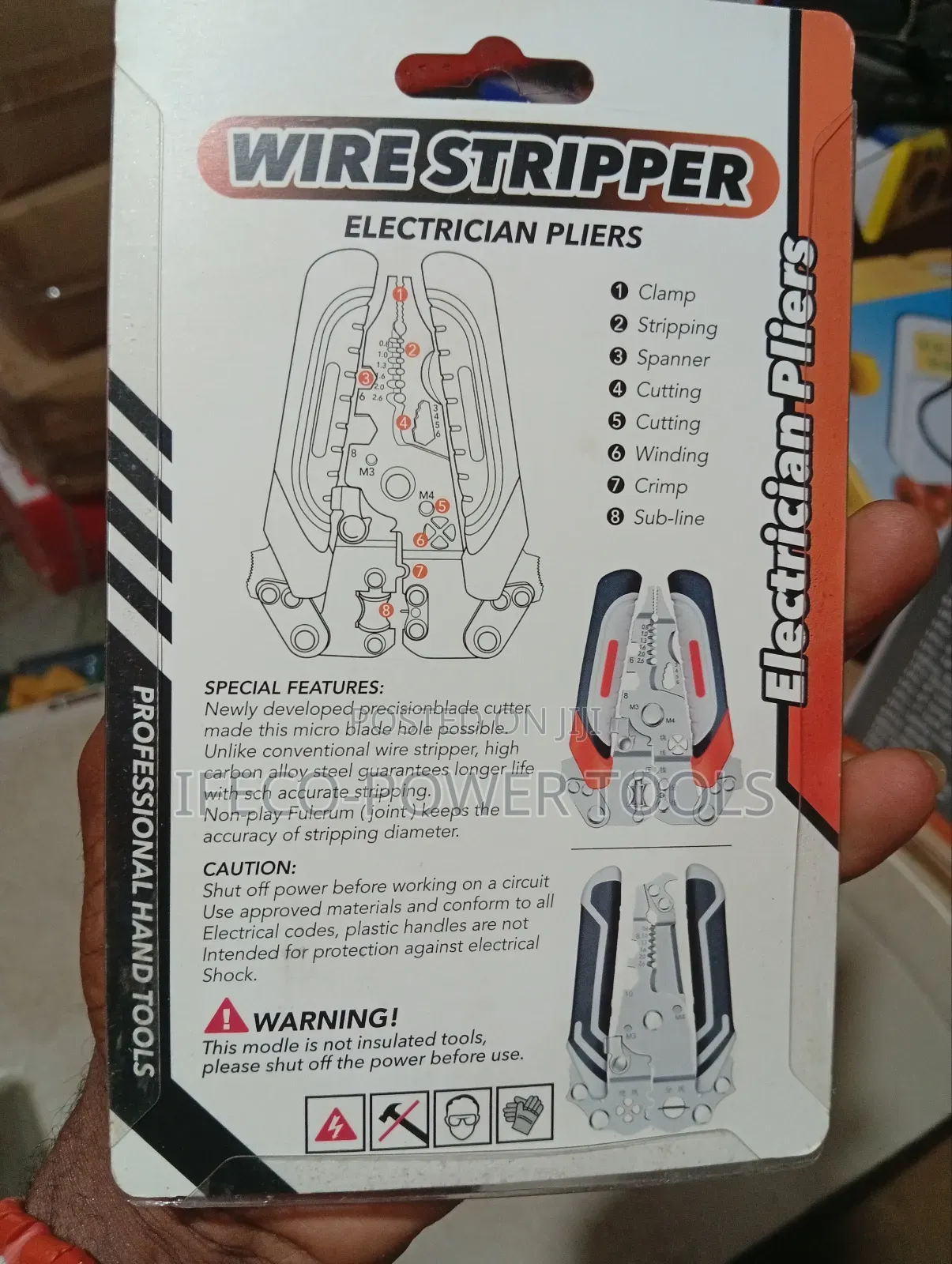 Multifunctional Electrician's Plier or Wire Stripper Tool