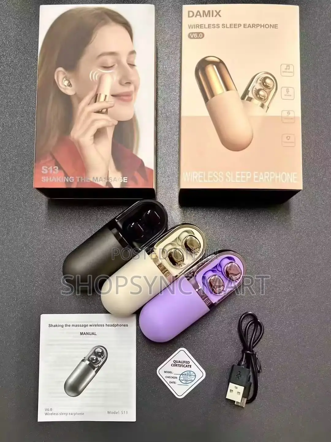 Lifestyle Bluetooth Earbuds With Vibration Therapy