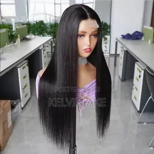 4x4 Lace Closure 24inches Straight Human Hair Wig