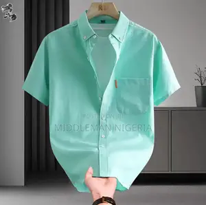 Classic Casual Men’S Short Sleeves Cotton Shirt