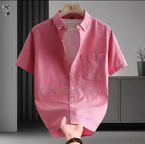 Classic Casual Men’S Short Sleeves Cotton Shirt