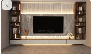 Luxury Marble Tv Feature Wall With Floating Console