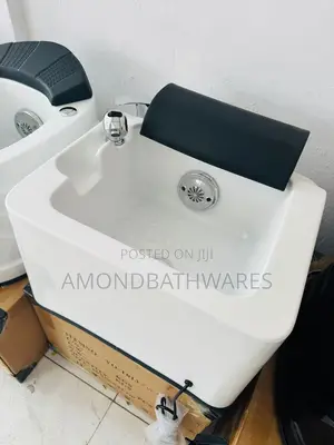 Square White Pedicure Spa Basin