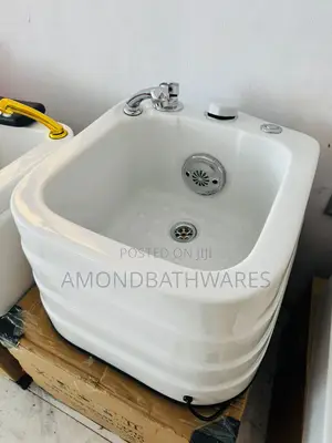 Square White Pedicure Spa Basin