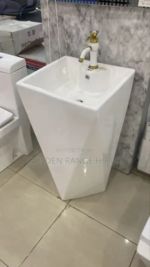 White Free Standing Ceramic Basin