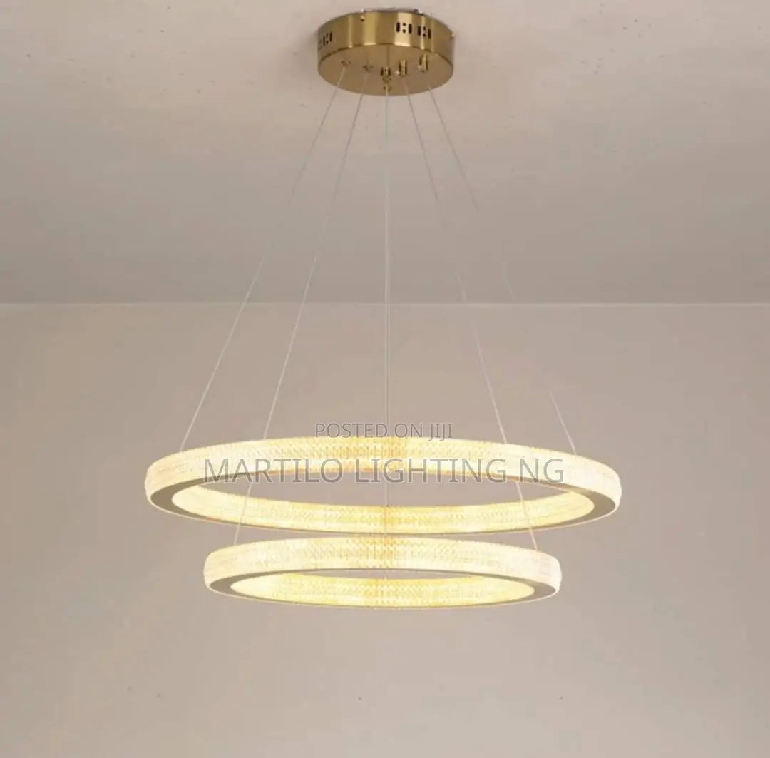Led 2 Ring Center Chandelier For Home And Office