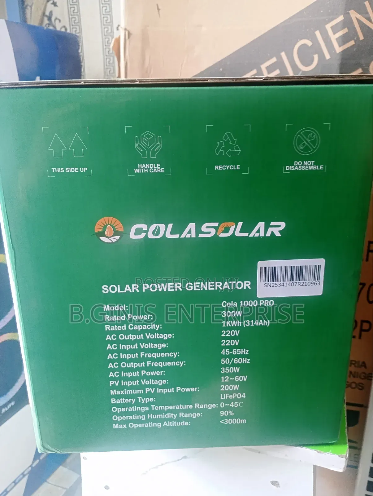 Colasolar 1000pro Solar Generator