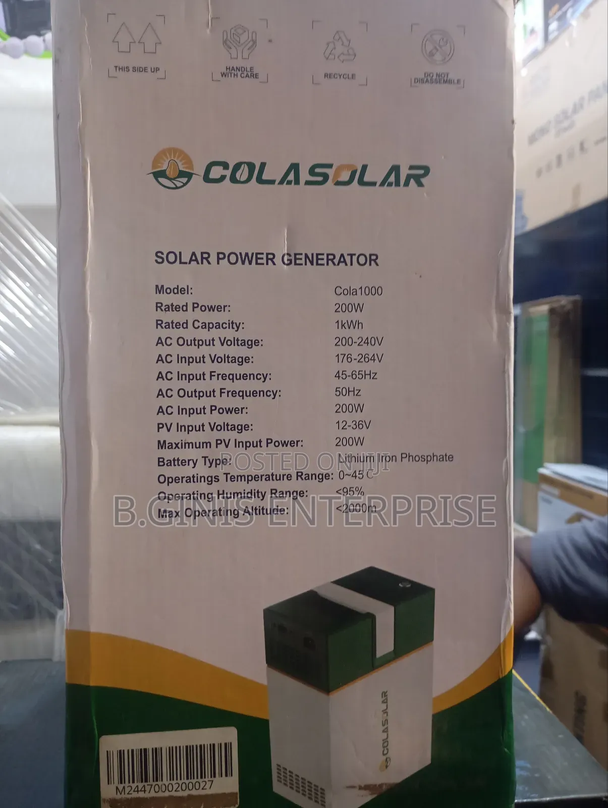 Colasolar 1kw Solar Generator