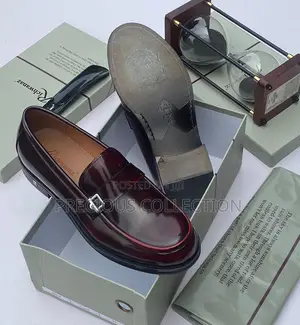 New Model, Top Quality Richwanaz Glossy Leather Studded Pull on Shoe