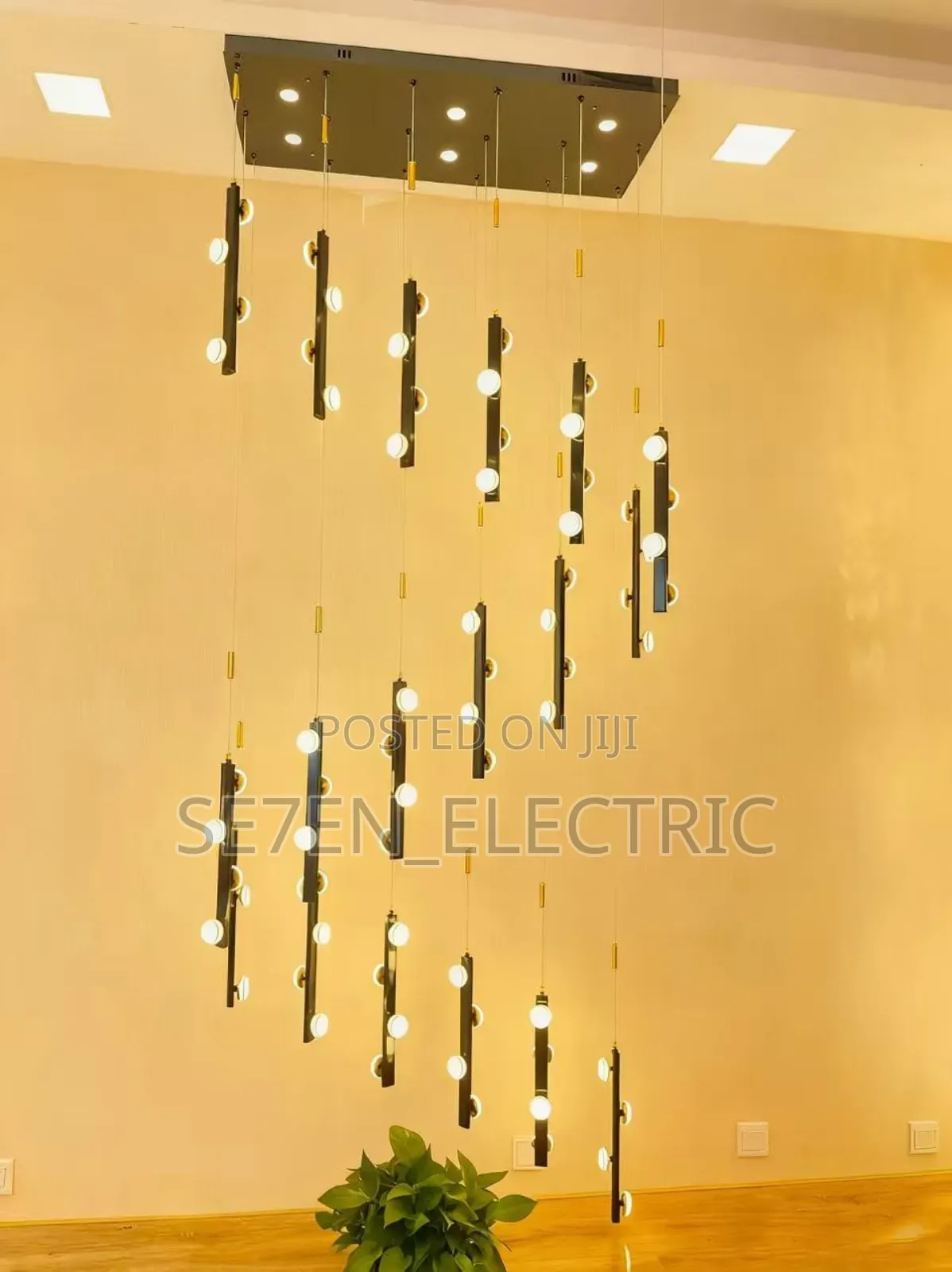 Led Dropping Chandelier Staircase Light