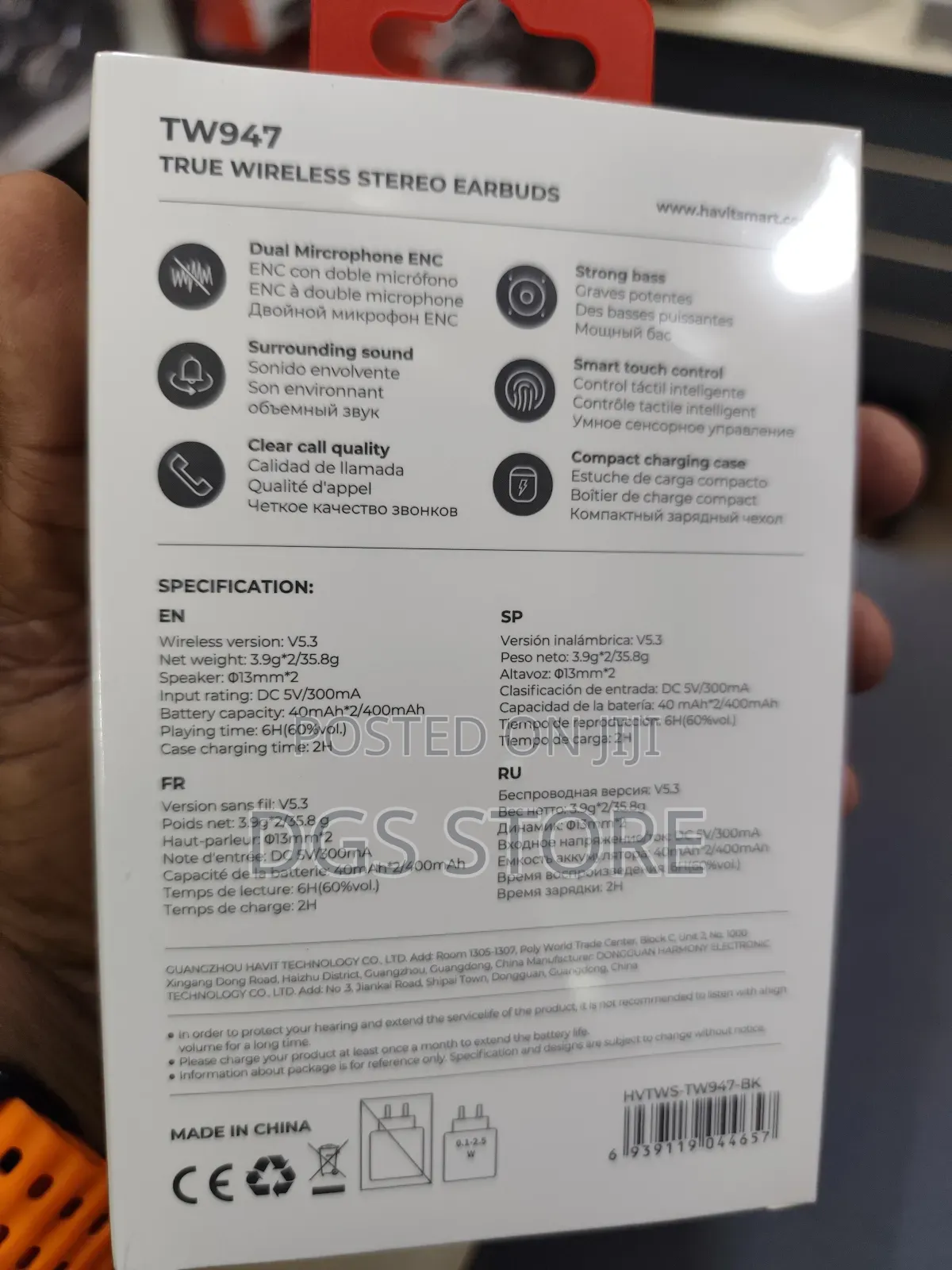 Havit Tw947 Bluetooth Earbuds