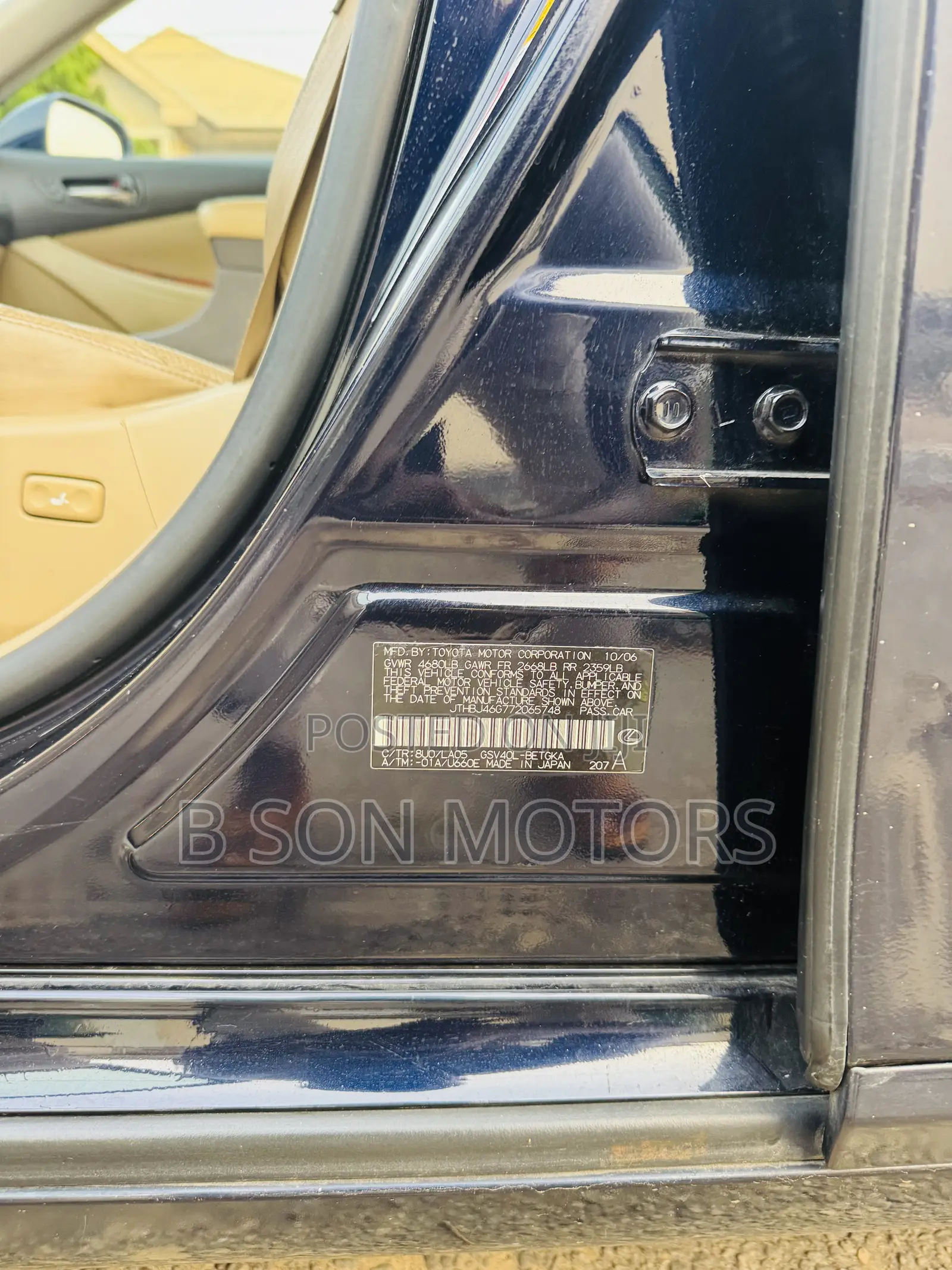 Lexus ES 350 2007 Blue