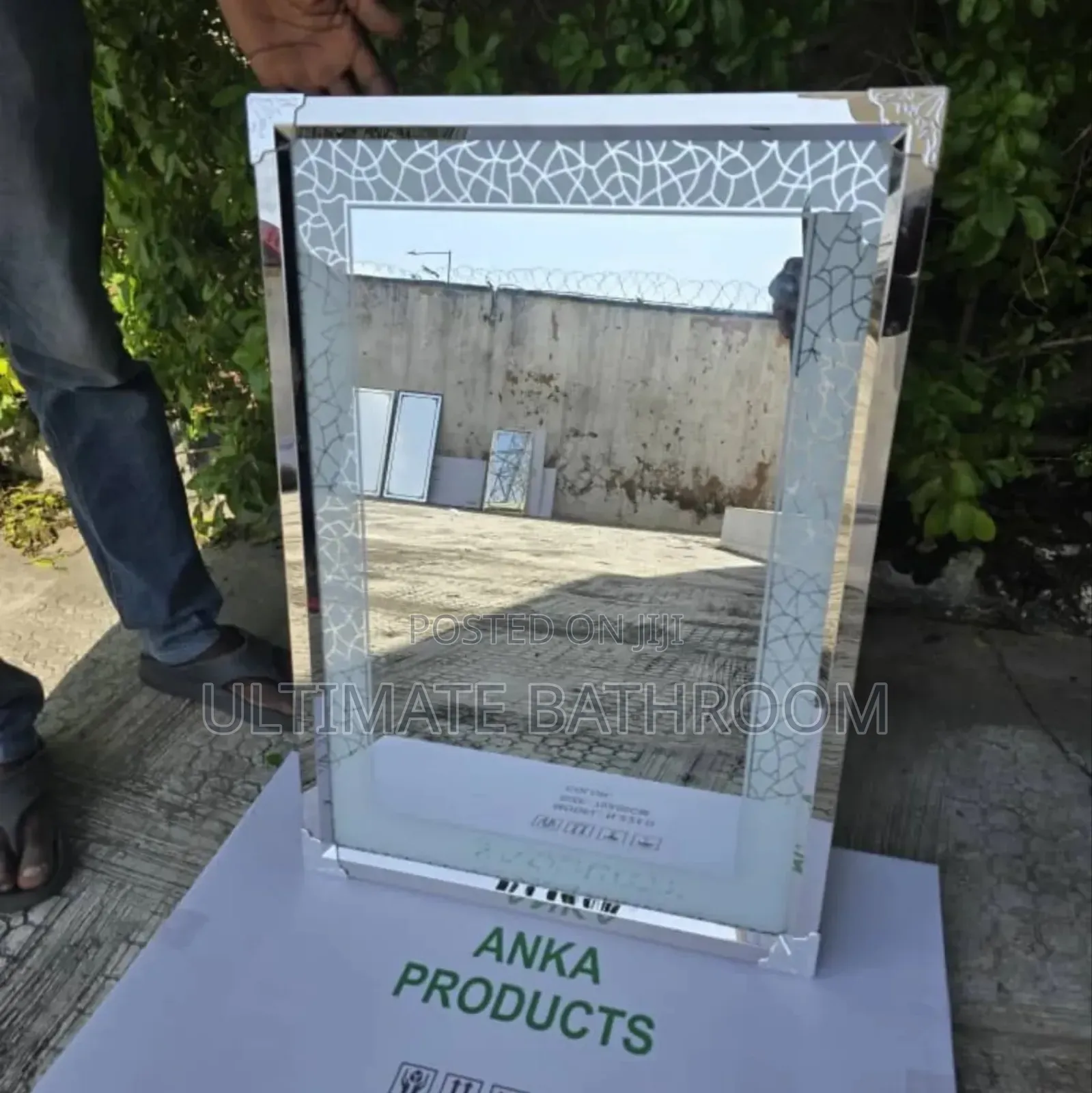 Silver Frame 70x50cm Wall Mounted Bathroom Mirror