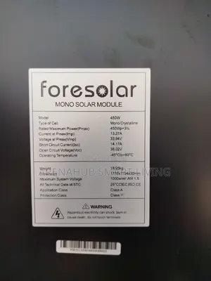 450w Foresolar Solar Panel All Black Halfcut