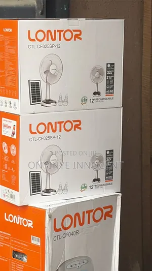 Lontor 12" Solar Table Fan