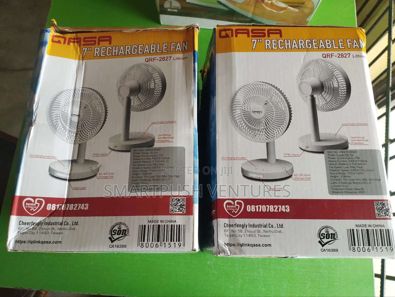 Rechargeable Table Fan