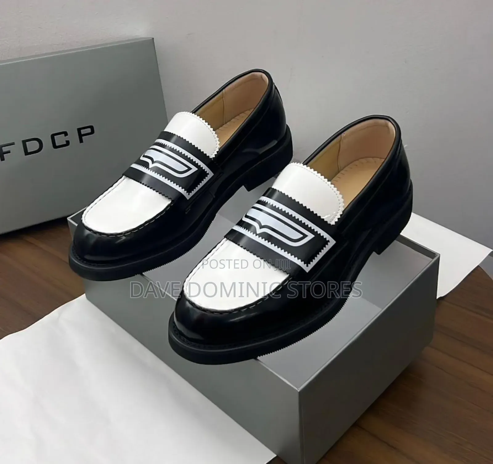 FDCP Black Leather Loafers