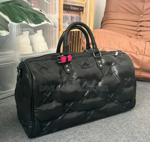 Luxury Louis Vuitton Bandouliere Puffer Xl Black Lambskin Leather Bag