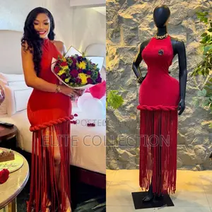 Luxury Detailed Woven Tassel Dress.Lin Size M L Xl XXL Fits 6-16