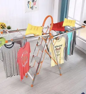 Drying Clothes Hanger With Multipurpose Stainless 4 Steps Ladder