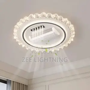 Led Round Ceiling Fitting With Air Cooler and Voice Control