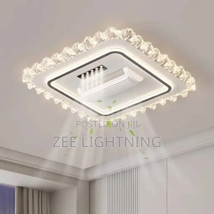 Modern Led Ceiling Fitting With English Control (Bluetooth and Fan)