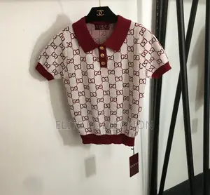 Collar Neck Gucci Knit Top One Size Fit M L Xl