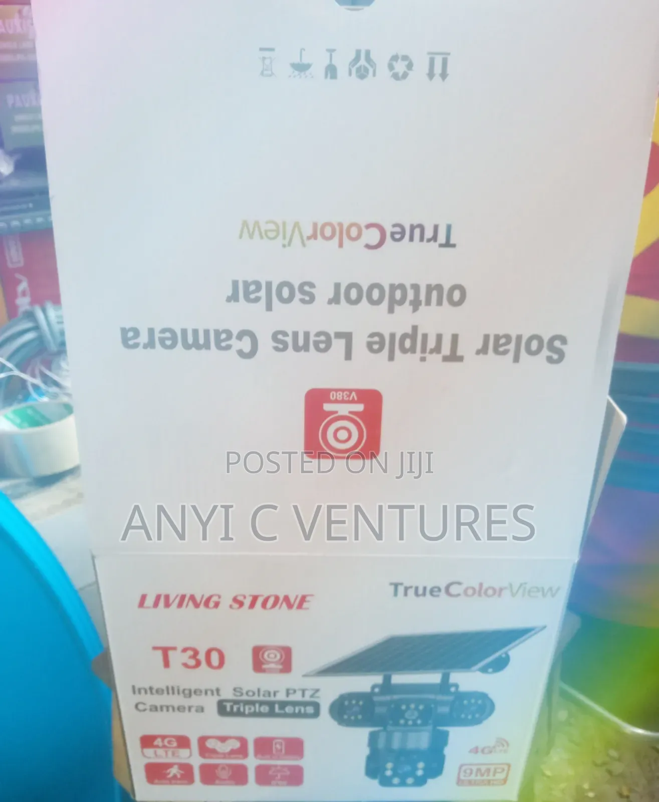 3 Lens Solar CCTV Camera