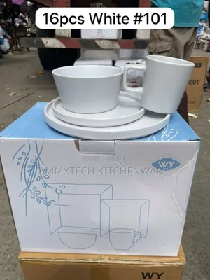 16pcs White Dinner Sets
