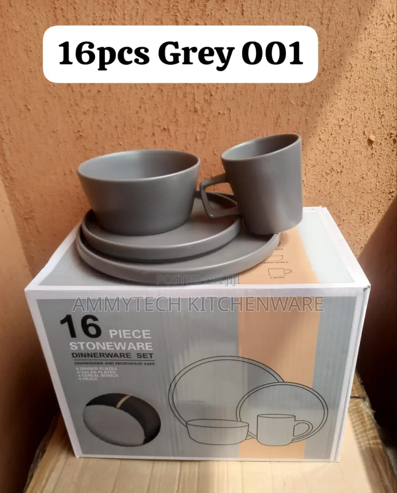 16pcs Grey Colour Dinner Sets