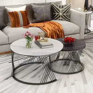 2 in 1 Real Marble Center Table