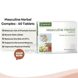 Masculine Herbal Complex 60 Tablets Male Libido Boost Prostate Health