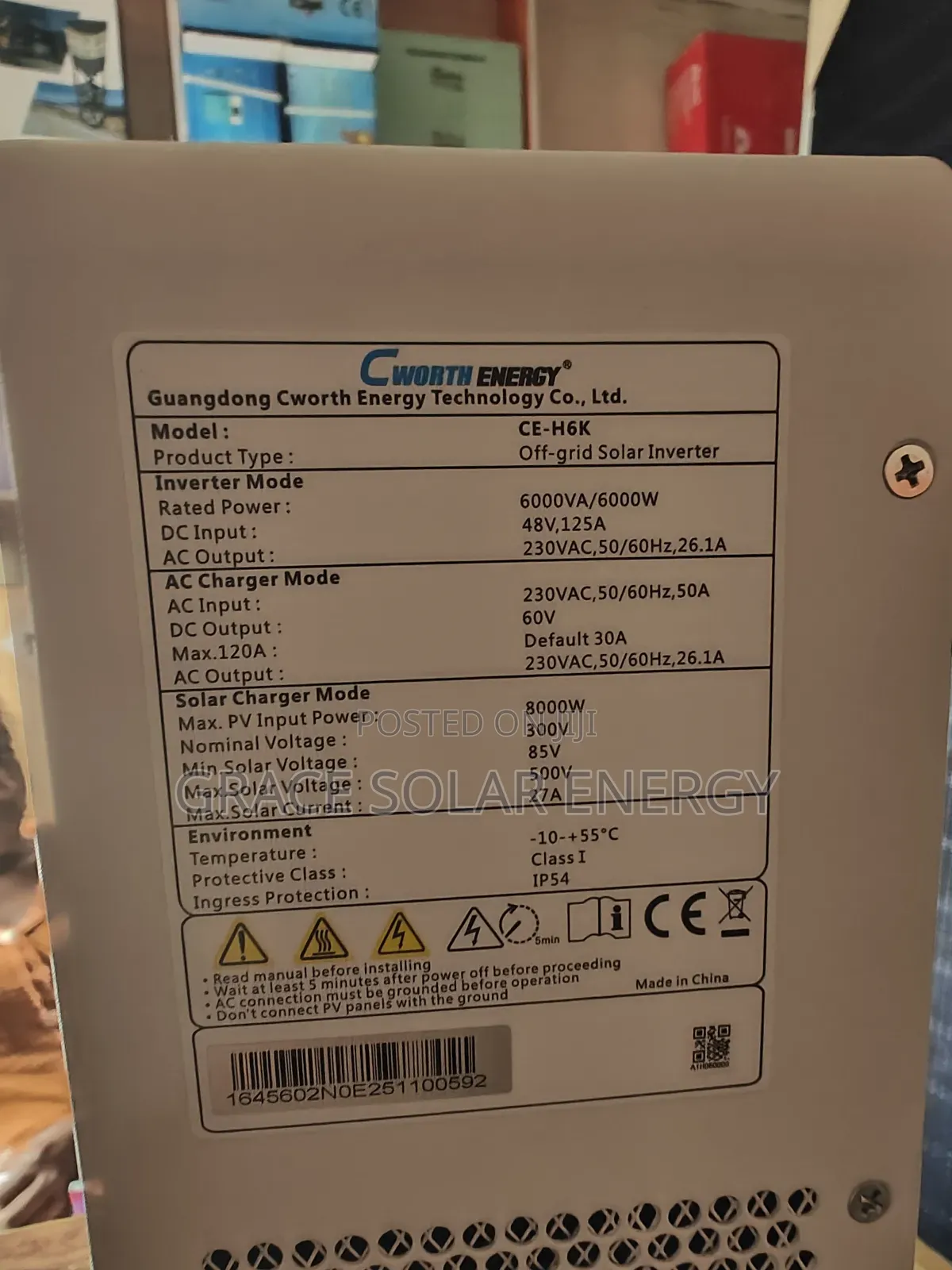 6kva Cworth Hybrid Inverter