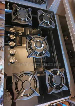 Original Polystar 90cm Built-in Luxury 5 Burners Gas Cooker Hob Copper