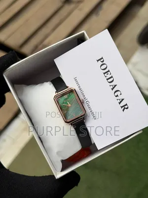 Slim Black-Leather Poedagar-Watches