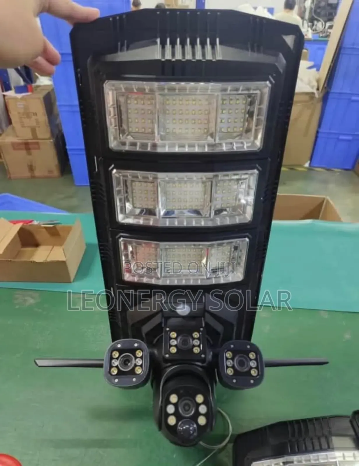 Street Light With Camera Three Lenses