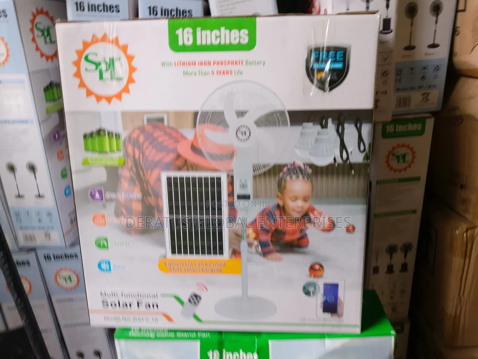16" Fan With 4dc Bulbs and Panel
