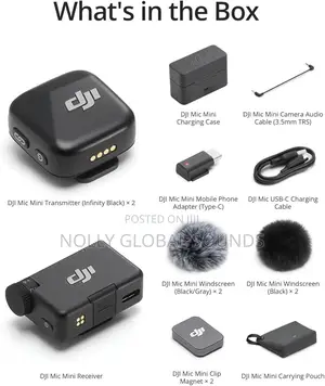 Dji Mic Mini (2 Tx+1 Rx + Charging Case) Wireless Lavalier Microphone