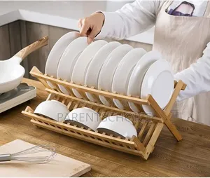 Solid Wood Drain Dish Rack Kitchen Storage Storage Rack
